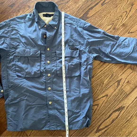 ExOfficio Men’s Medium Travel Shirt – Quick-Dry, Lightweight, Blue - Picture 7 of 9